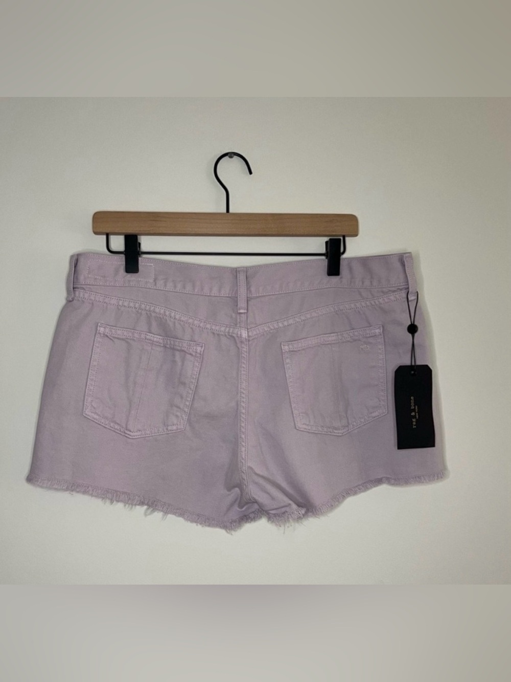 NWT Rag & Bone Denim Cut Off Shorts Size 31 Purple High Rise Frayed Hem - Picture 4 of 6